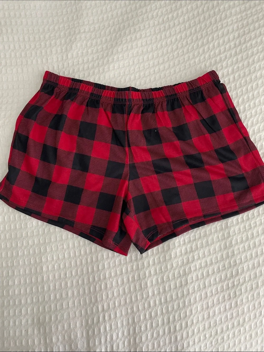 SO Red and Black Buffalo Plaid Short Pajama Set